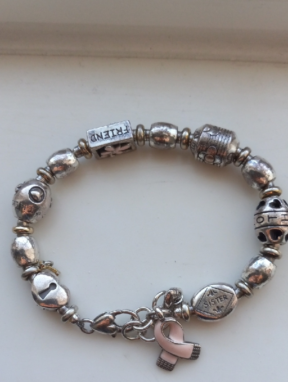 Brighton Power of Pink Breast Cancer Awareness Silver Tone Bracelet